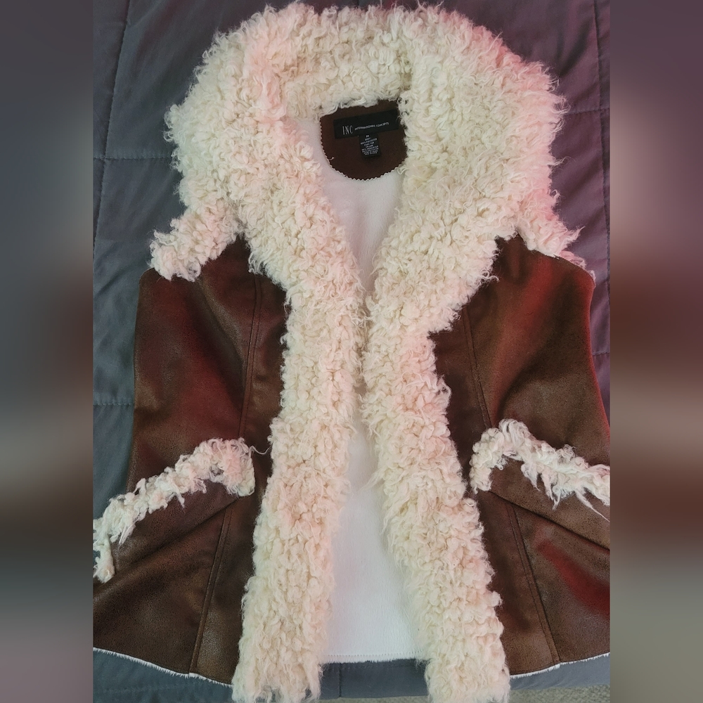 Inc Womans Vest Faux Fur. Great condition.